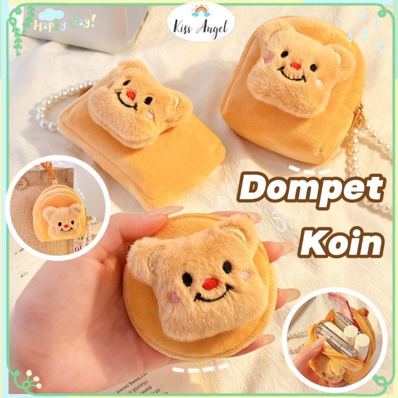 Dompet Koin Berbentuk Beruang Yang Imut/Dompet Koin Kartun/Dompet Koin Kecil/Dompet Koin Berantai Mu