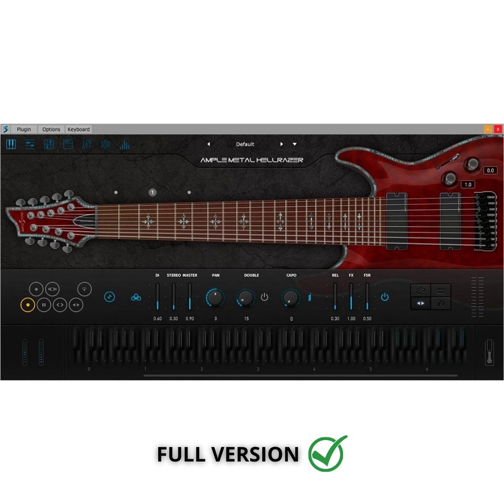 Ample Sound Metal Hellrazer AMH v3 VSTI Plugin Schecter Hellraiser nine string guitar sound to your 