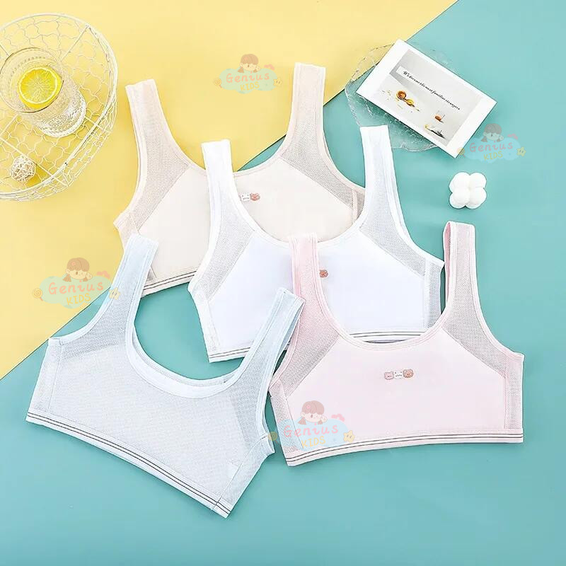 Genius Kids Miniset Remaja Sporty Style Bra Anak ABG Miniset SMP Soft Tanpa Busa Seamless 9-16 tahun