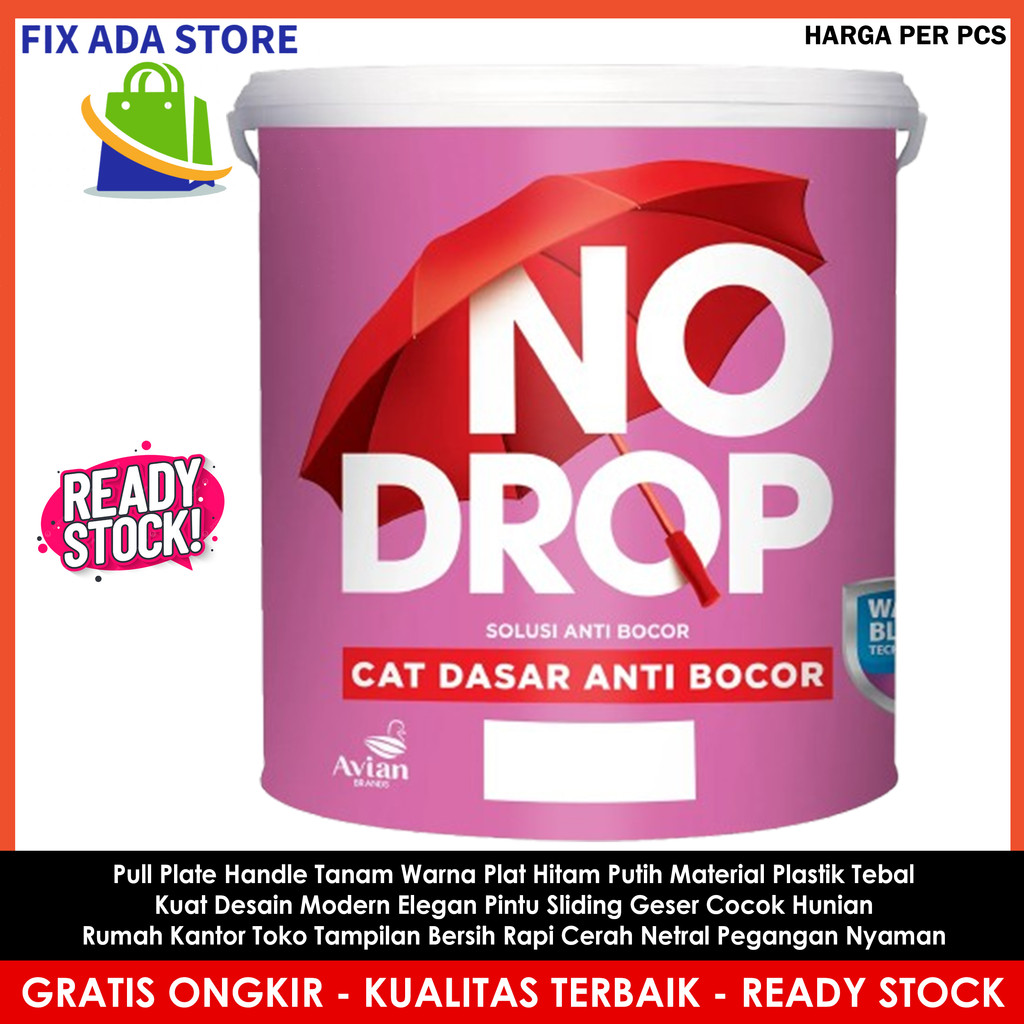 No Drop Cat Dasar Anti Bocor 1 Kg Pelapis Dinding Atap Genteng Beton Talang Anti Air Warna Cerah Kua