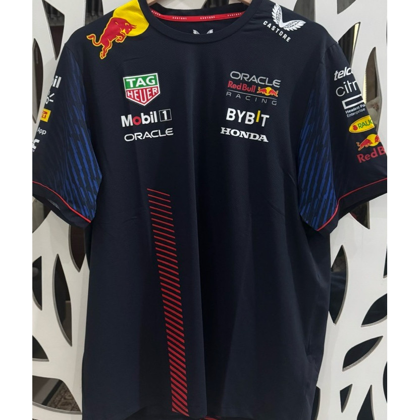 Baju T-shirt Red Bull Racing 2023 Team T-shirt BNWT Original Official Team