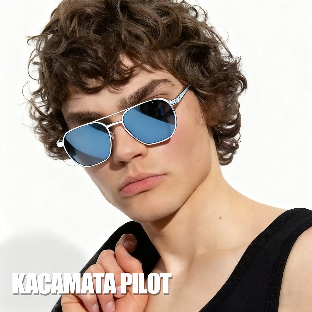 [100% Original] LONGCHAMP Varian Kolaborasi / kacamata  Sunglasses Wayfarer model pilot Global Fitti
