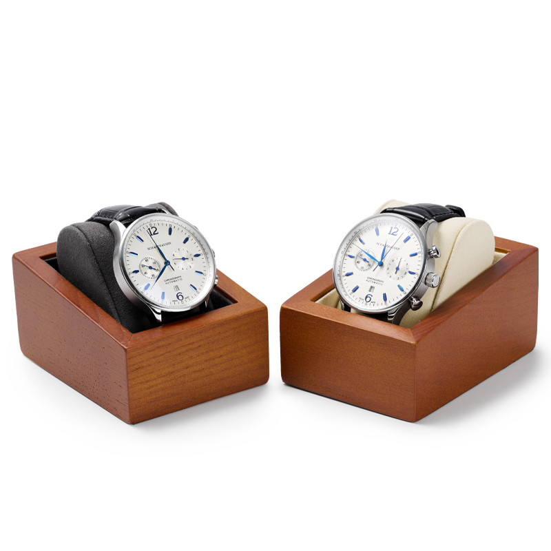 Solid wood watch storage box display box high-end super fiber watch box portable wristwatch jewelry 