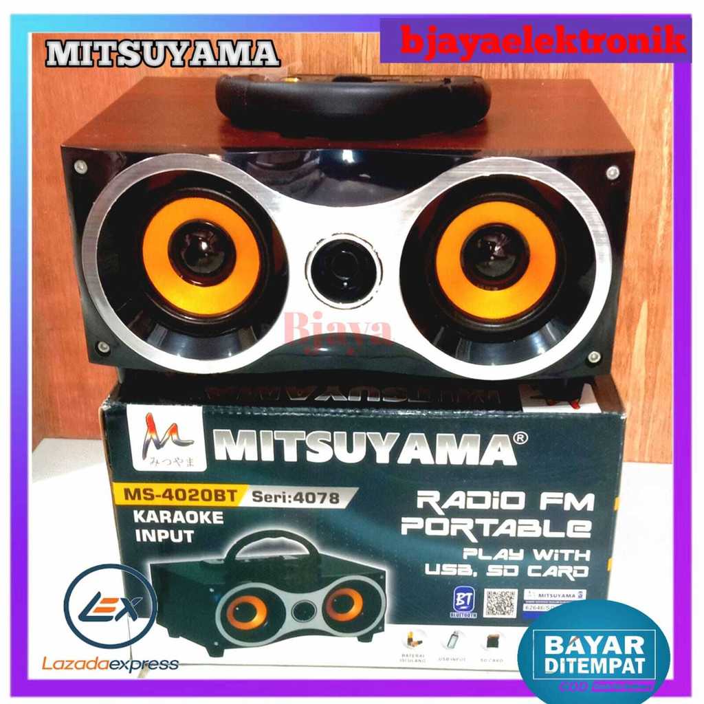 {CID} Musik Bok Mini / speaker Multimedia Portable Bluetooth Mitsuyama MS-4020BT Suara Jernih Ngebas