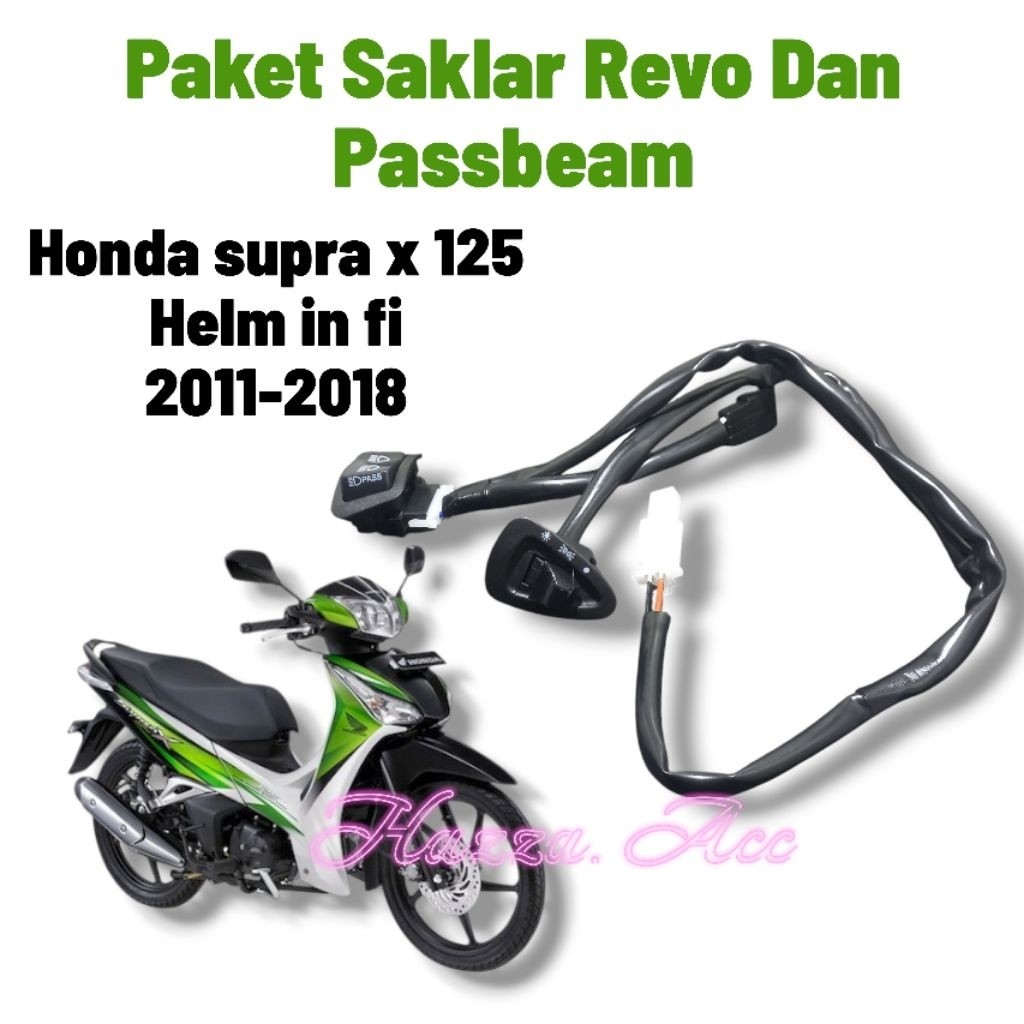 Saklar Pass Beam With Revo On Off Switch - Untuk Motor Honda Supra x 125 helm in fi 2011-2018