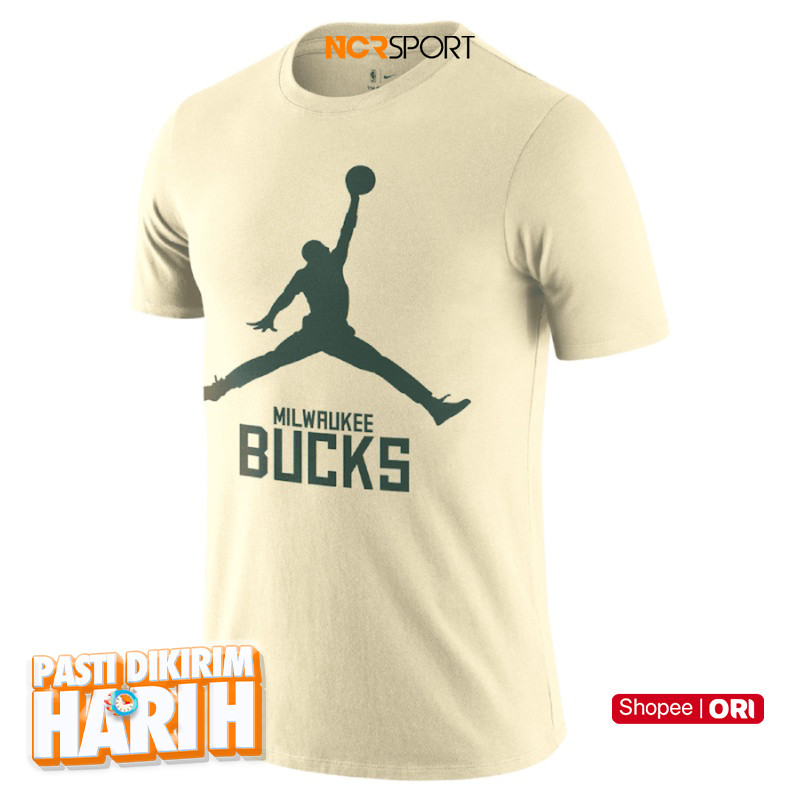 NCR SPORT Baju Basket Air Jordan Milwaukee Bucks Essential Tee original