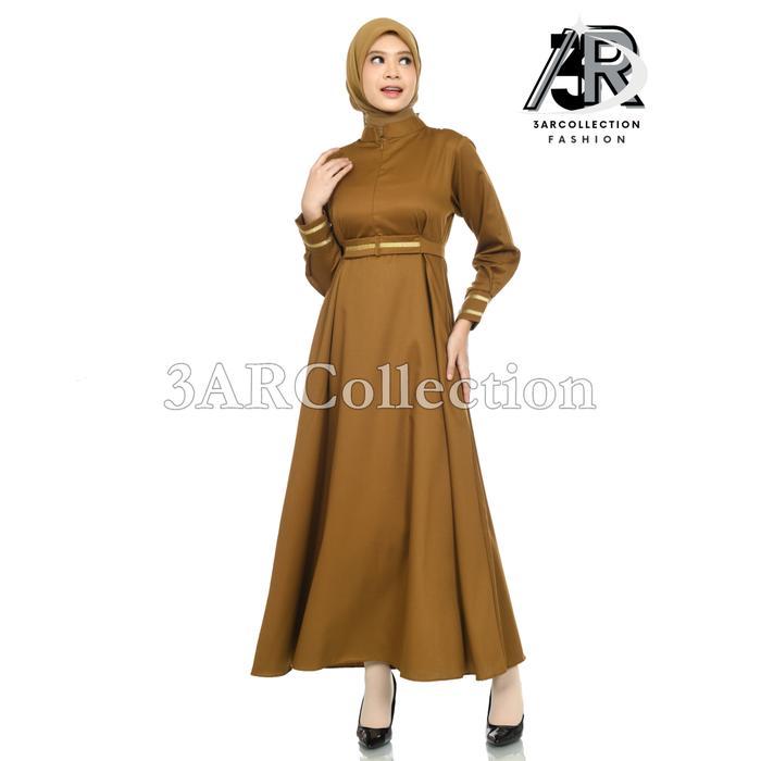 Seragam PNS Wanita Gamis Pns Toyobo Fodu Premium Baju Dinas Pemda Seragam Guru Baju Guru Khaki Tua K