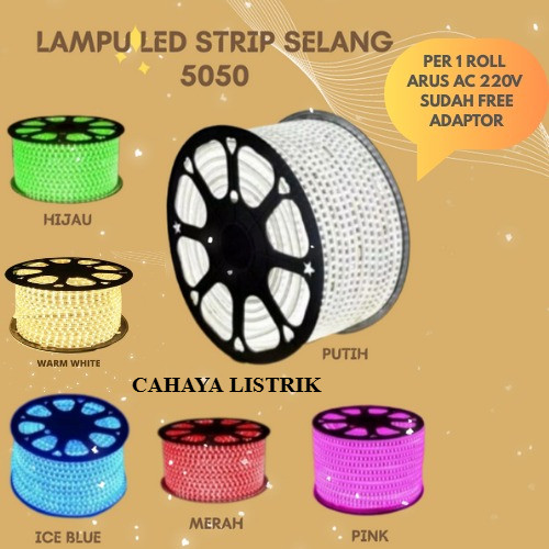 LAMPU LED STRIP SELANG SMD 5050  100 METER ( SUDAH FREE ADAPTOR SOKET ) / LAMPU PLAFON CEILING DRIP 