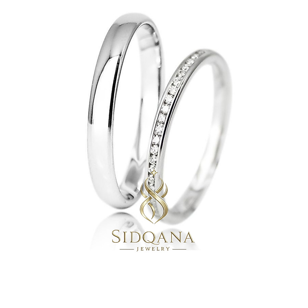 Sidqana Jewelry - Cincin Couple Silver Perak Murni - Couple Ring