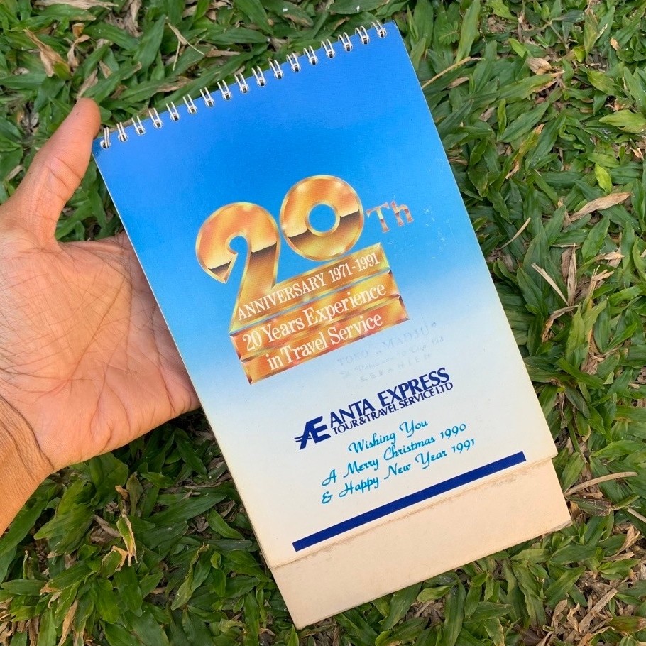kalender meja tahun 1991