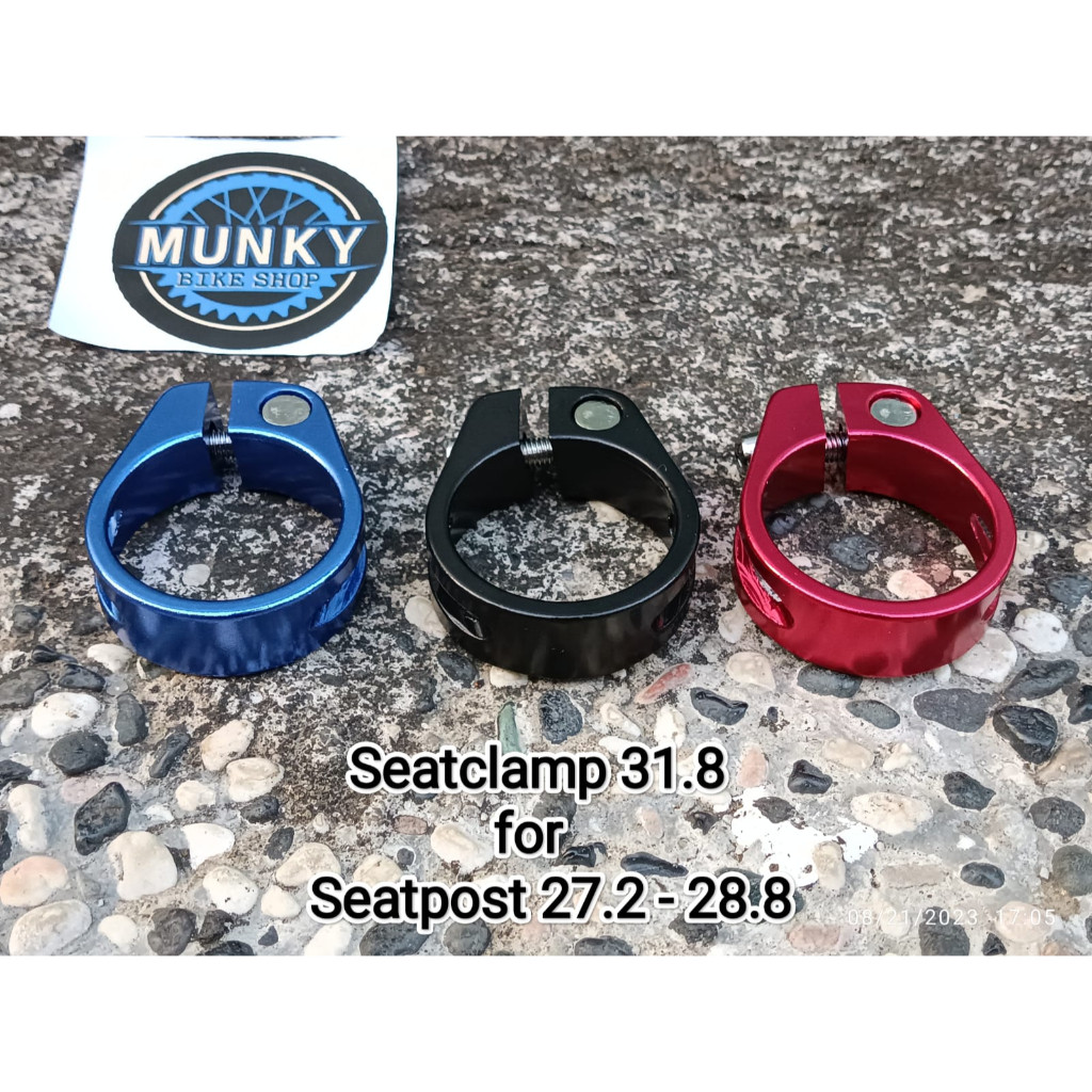 Foto Seatclamp seat clamp klem pengunci seatpost 31.8 untuk diameter 27.2 28.6 mm non Qr