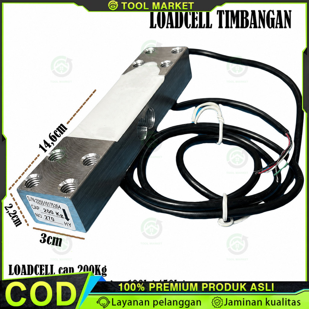 Loadcell Capasitas 180Kg Loadcell 100Kg 150Kg Sensor Timbangan Digital