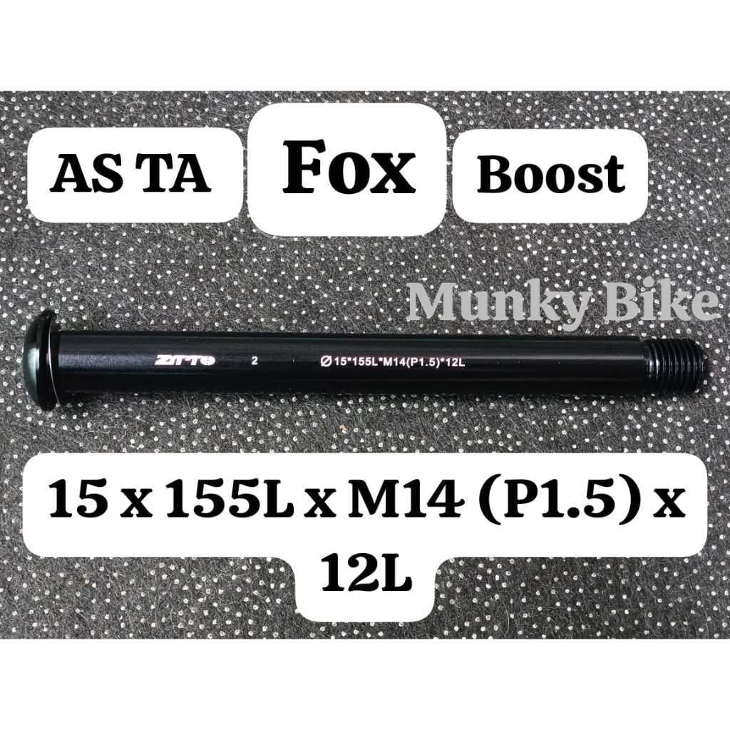 Foto ZTTO AS TA Thru Axle Shaft Fork FOX Boost 15x110 ulir drat 1.5 medium Alloy Poros Sepeda