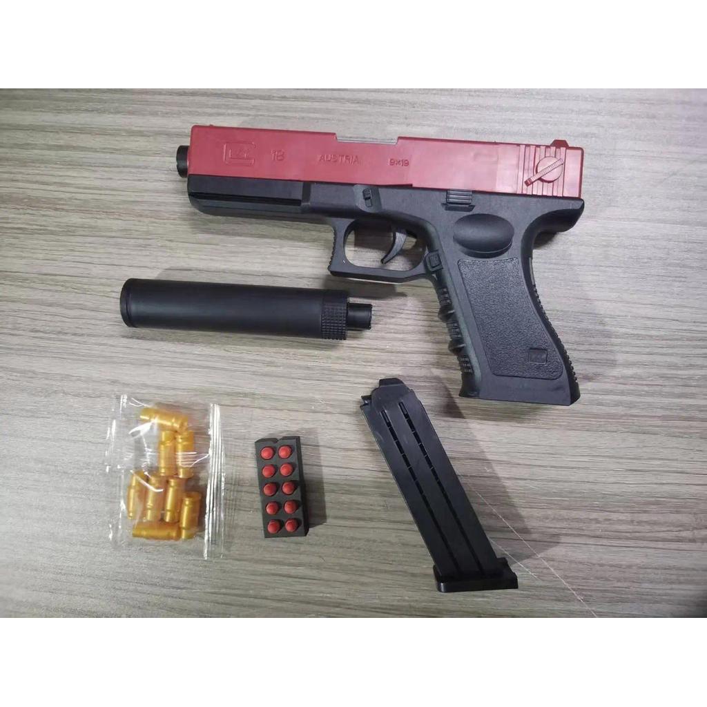 Newest Shell Ejecting, Manual Glock 18 Soft Bullet, Automatic Desert Eagle Hard Bullet Toy Gun Outdo