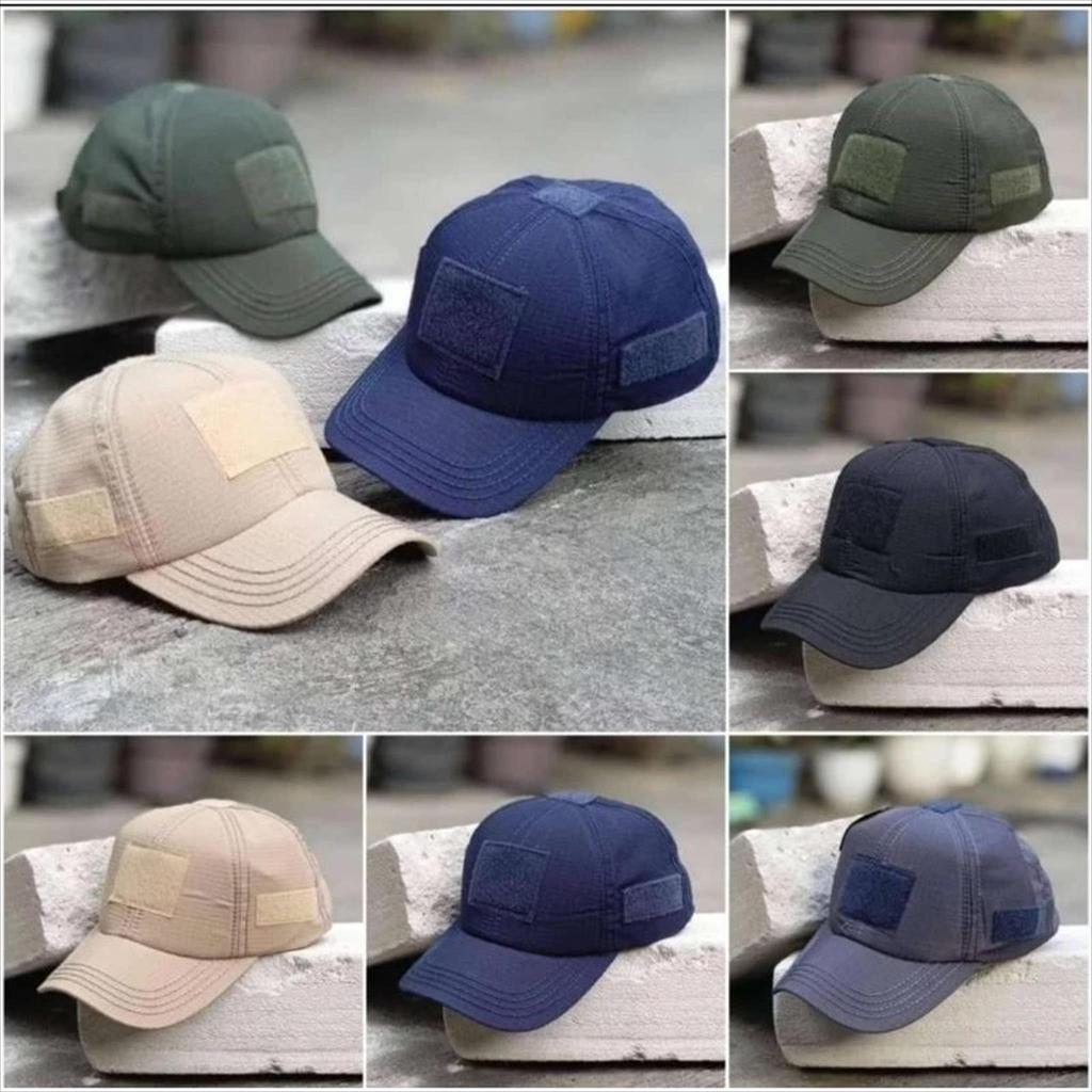 RZ 1.667 - Topi Taktikal Polos Army Topi Militer Velcro Topi Perekat Perbakin Topi Berburu