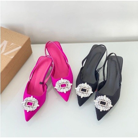 SALE SEPATU HEELS WANITA ZARA S3325 Zara 455 heels Sepatu Hak Rendah | Sepatu Satin y41-2113 PREMIUM