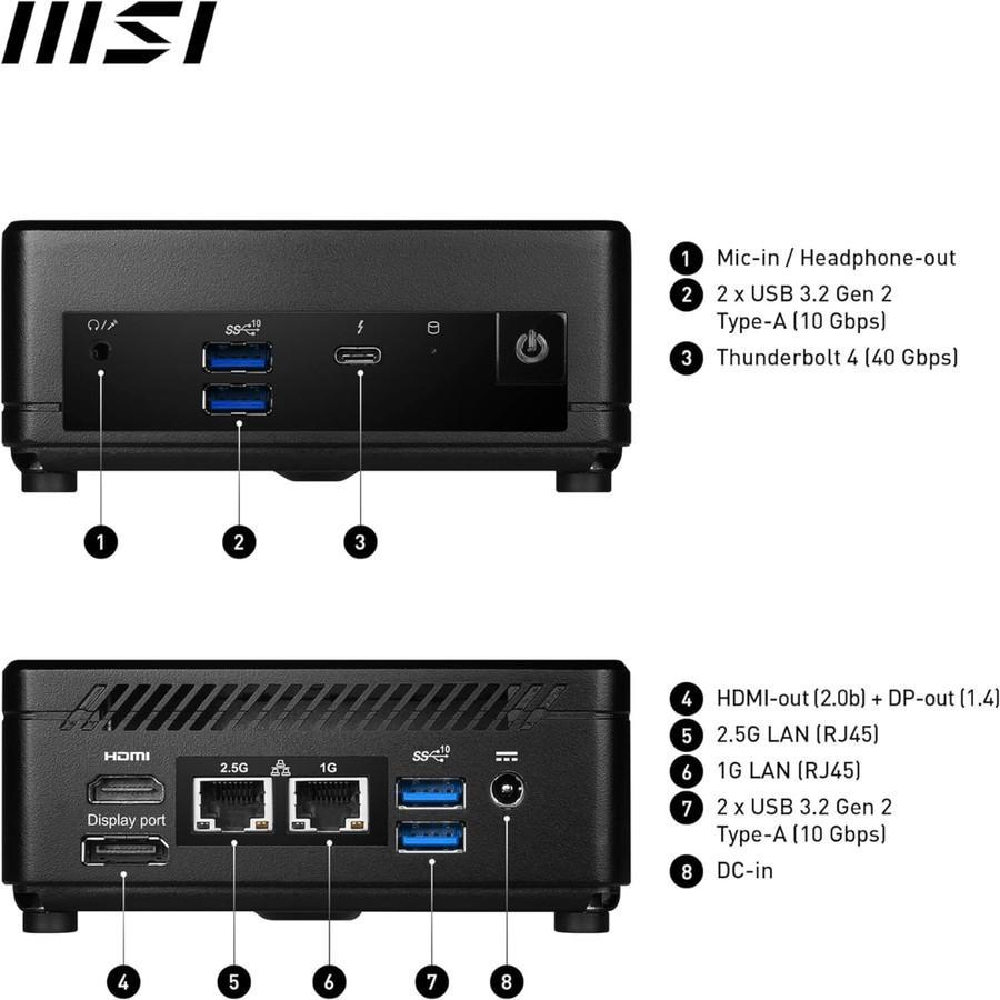 MSI Cubi 5 12M i5 1235U - Mini PC i5 1235U Gen 12 Msi Cubi i5 1235U