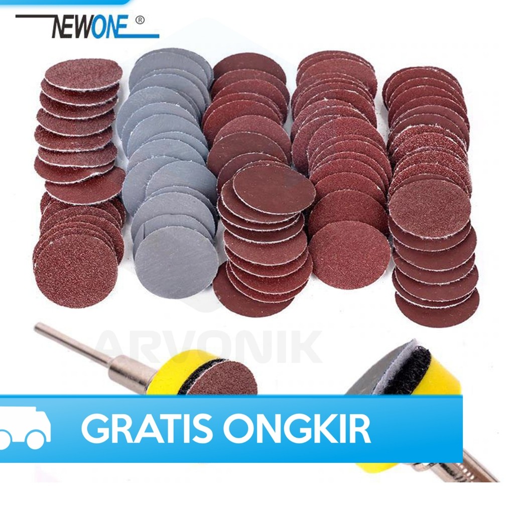 SANDING DISC POLISHING SCRUBBING MATA BOR AMPLAS KAYU PEREKAT VELCRO