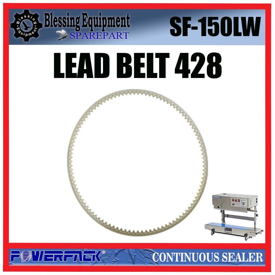SF-150LW SPAREPART GEAR BELT | LEAD BELT 428 Continuous Band Sealer SF 150LW POWERPACK TIMING BELT 4
