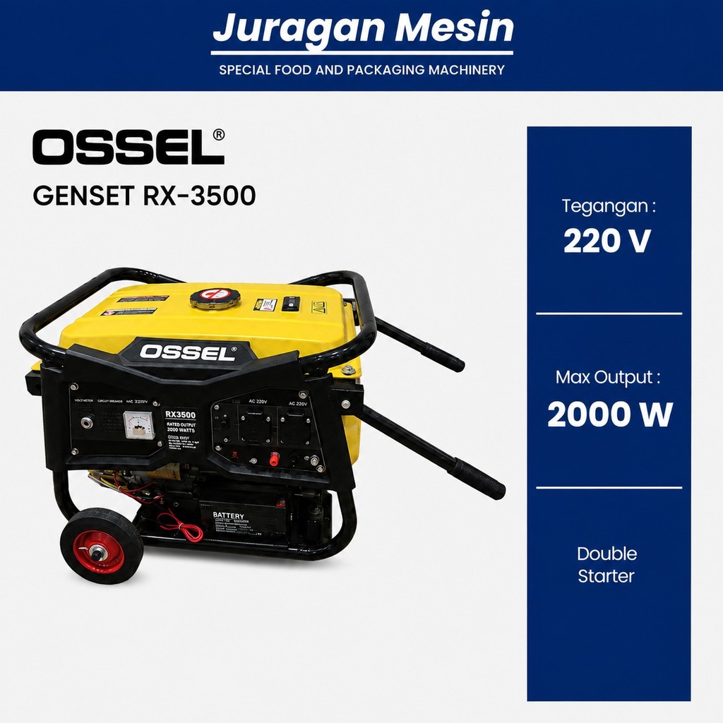 GENSET GX 3500 OSSEL GENSET 2000 WATT GENERATOR 2000WATT