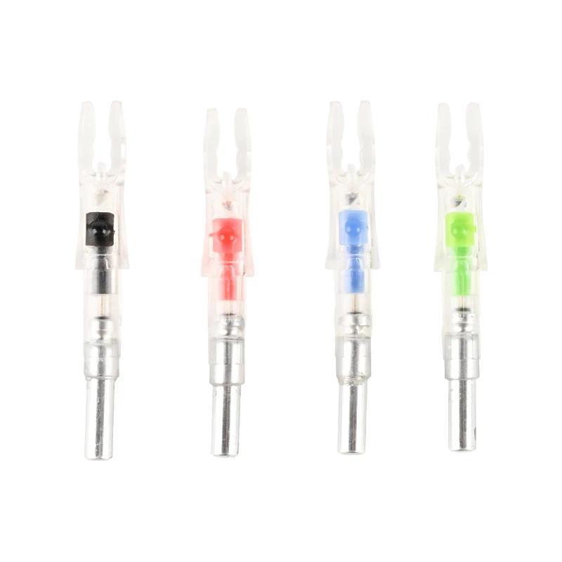 6PCS 5.2mm Lighted Arrow Nock with Bushing Automatic Illumination LED Archery Nocks for Compound Rec