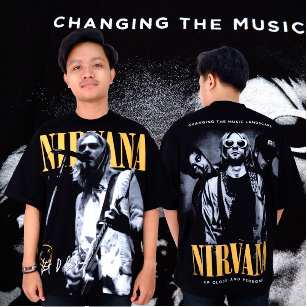 KAOS TSHIRT OVERSIZE NIRVANA KURT COBAIN UNISEX ORIGINAL VONSEEY