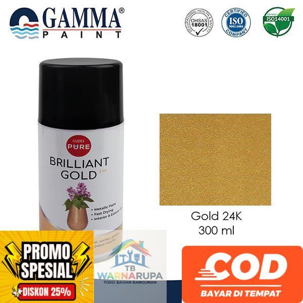 Gamma PURE Spray Paint 300ml - BRILLIANT GOLD METALLIC PAINT