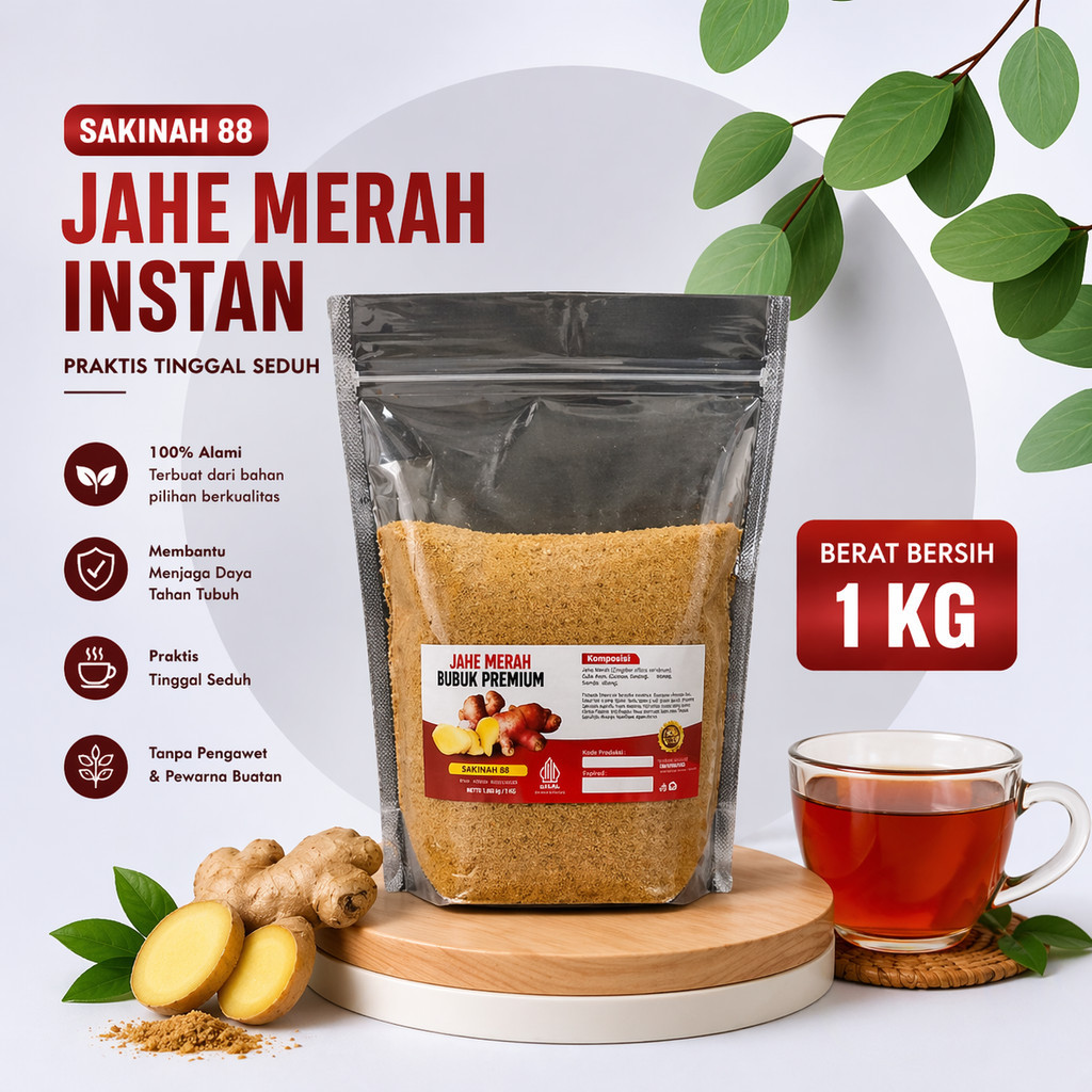 Jahe Merah Bubuk / Jahe Merah Bubuk Instant / Bubuk Jahe Merah 1kg