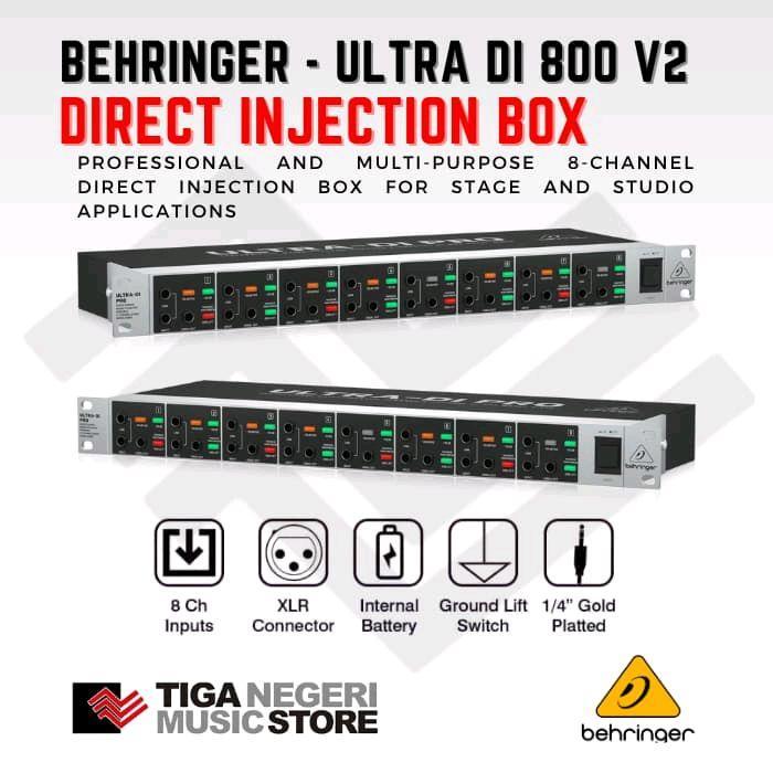 Behringer Ultra DI800 V2 DI Box 8 channel DI800V2