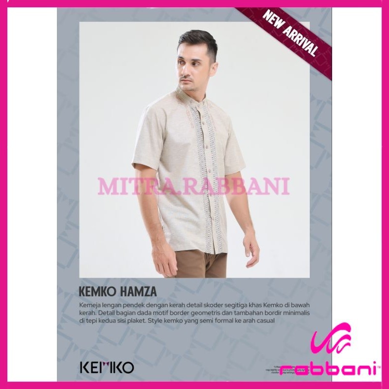 RABBANI ORI - Atasan pria kemeja koko Rabbani Hamza Terbaru Dewasa Mitra Rabbani