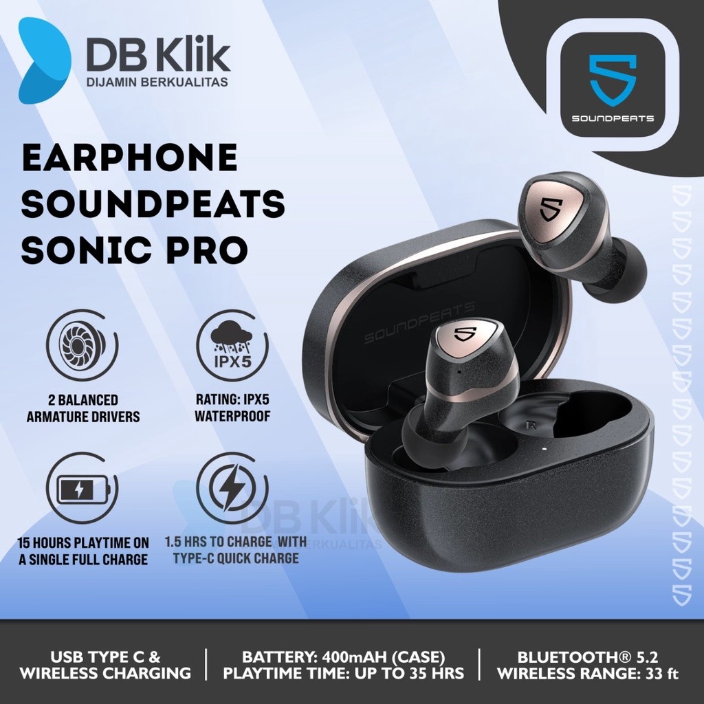 TWS SOUNDPEATS Sonic Pro APTX Adaptive True Wireless Earbuds