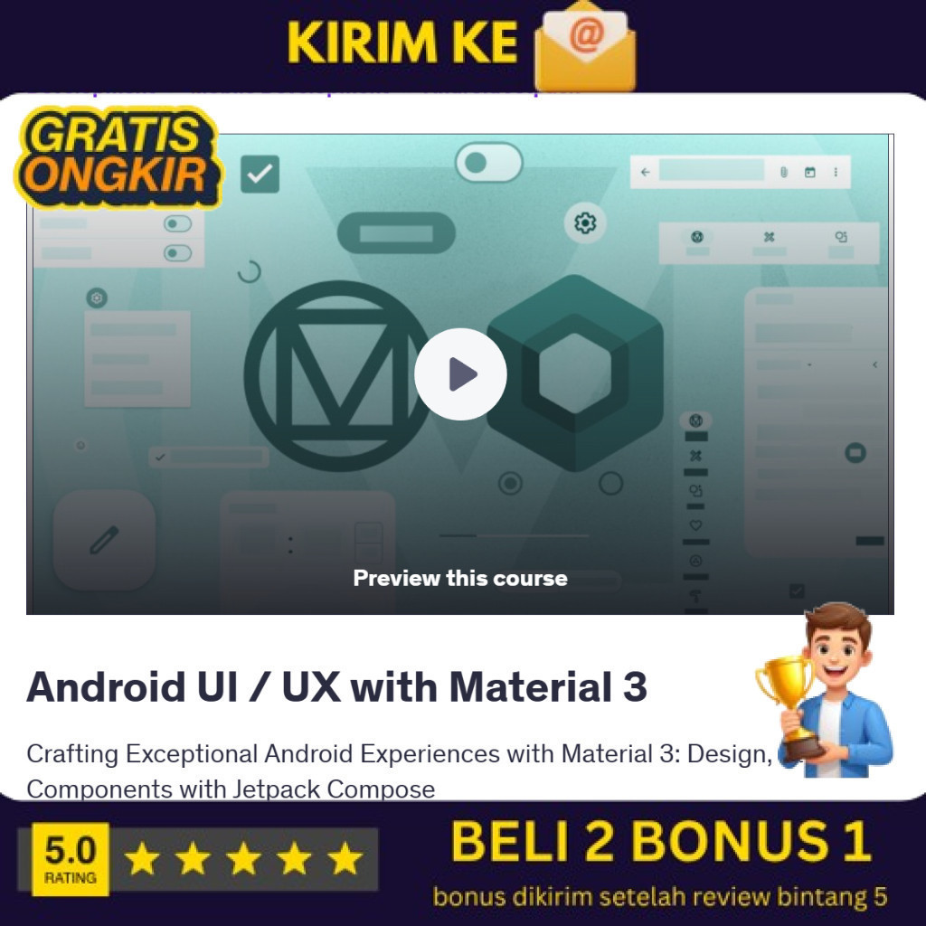 UI/UX Video Course-Android UI / UX with Meteriel 3 (BUKAN BUKU)