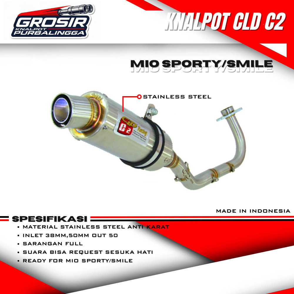 KNALPOT CLD Racing C2 BULAT series MIO SPORTY CARBU & NOUVO Knalpot FullsystemM