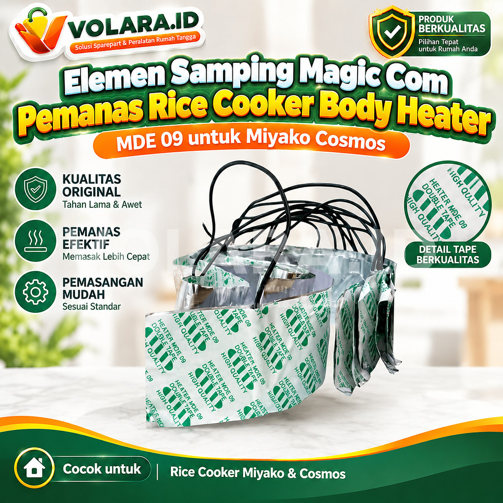 Elemen Samping Magic Com Pemanas Rice Cooker Body Heater MDE 09 untuk Miyako Cosmos