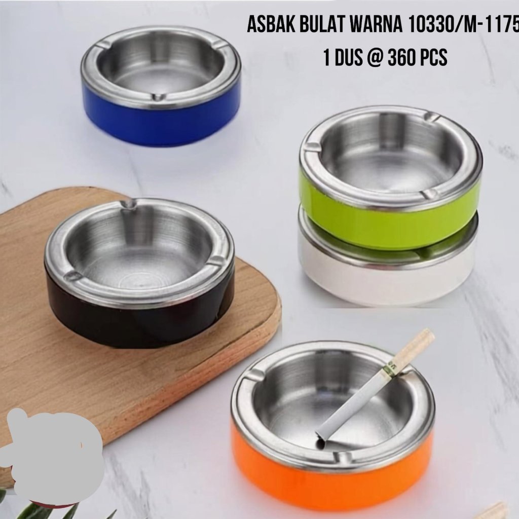 (GA777) Asbak Rokok Bintang dan bulat Stainless Steel Warna Cerah, Desain Unik / asbak bintang m547 