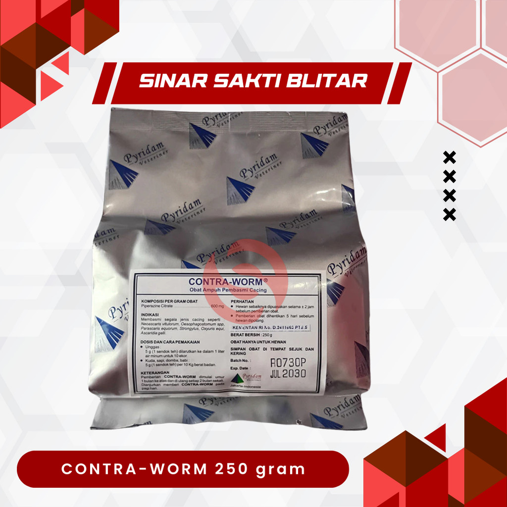CONTRA-WORM 250 gram – Obat Ampuh Pembasmi Cacing Ternak