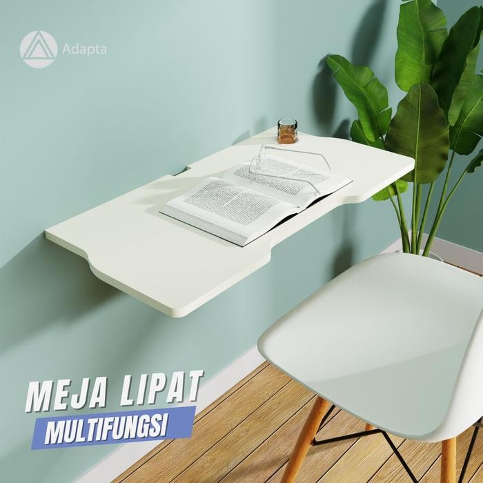 Adapta - Meja Lipat Dinding Gantung Minimalis Warna Putih - Meja Lipat Belajar Aesthetic - STEVEN-17