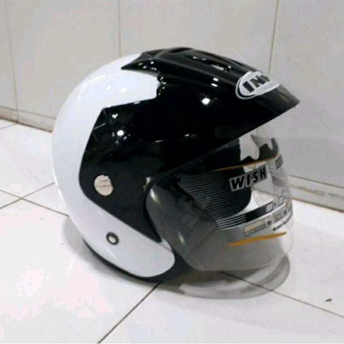 TK Helm Half Face INK CX 390 Batman Classik dengan Visor Kaca Bening dan Sarung Helm Motorcycle - PU
