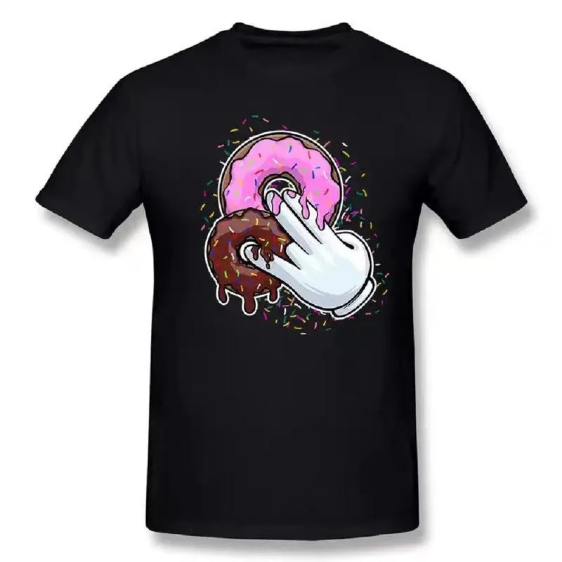 Musik Hip Hop 2 Dalam 1 Dalam Bau I Kaos Seks Wanita Kaos Lucu Premium Manga Kaos Pria Donat Merah M