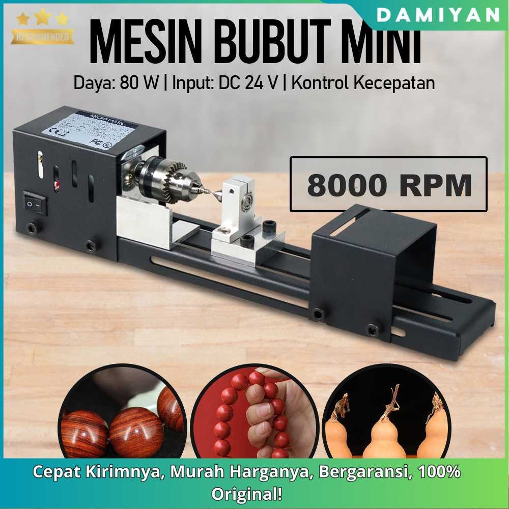 [DMY] Mesin Bubut Mini 80W - Lathe DIY Metal Woodworking - Alat Pertukangan Mini Presisi
