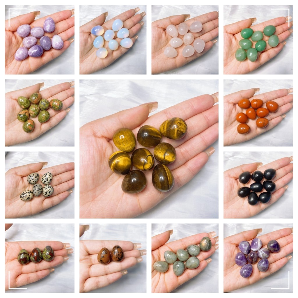 Natural Mini Egg Shaped Stone Bird Egg Hand Polished Craft Home Decor Reiki Energy Healing Room Orna
