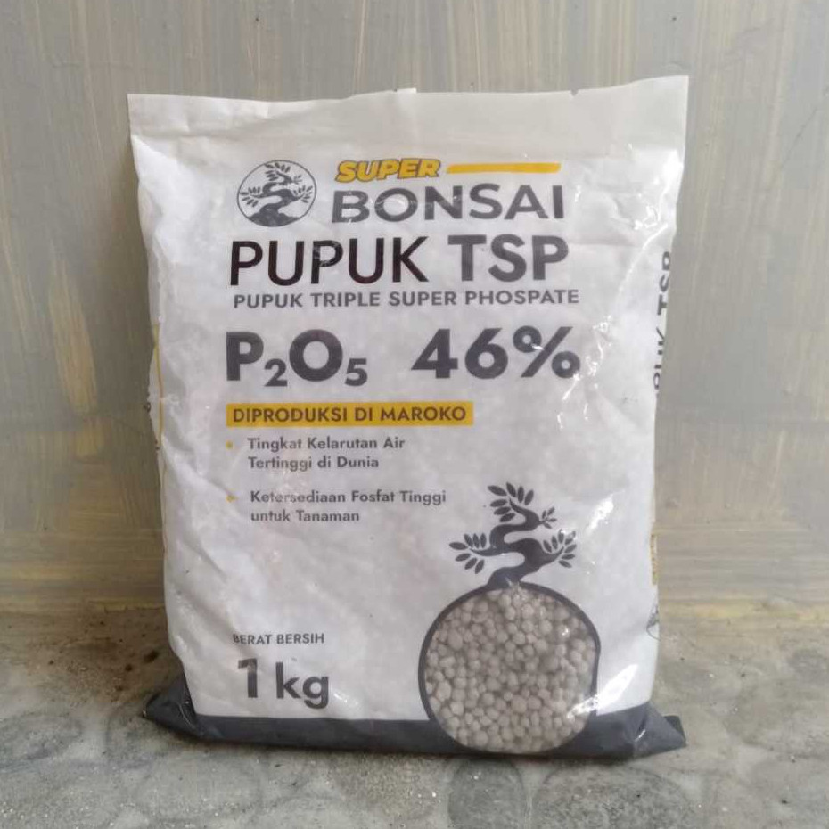 Super Bonsai Pupuk TSP 46% : Phospat Dengan Kelarutan Tertinggi Mempercepat Akar, Bunga dan Buah - 1