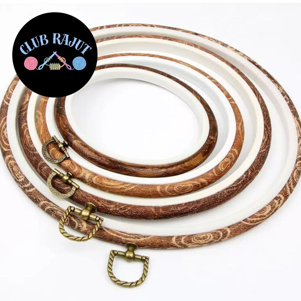 Club Rajut- Pembidangan Bidangan Sulam Motif Kayu / Cincin Sulam Bordir Kokoh Awet