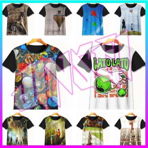 Kaos  Motif Mainan Jadul 3D Keren | Kaos Unik Motif Mainan Jadul | Baju Motif Mainan Jadul Murah Unt
