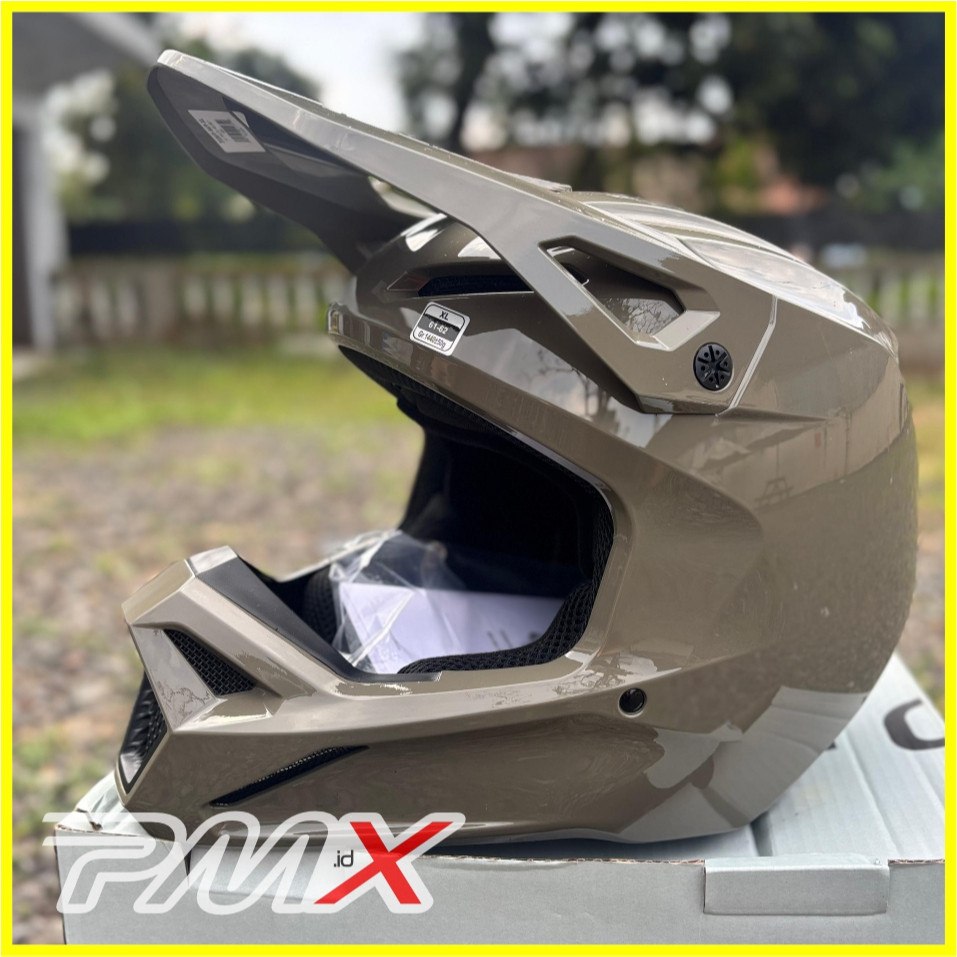 Fox V1 Solid Helmet Ash Original Helm Motocross Trail