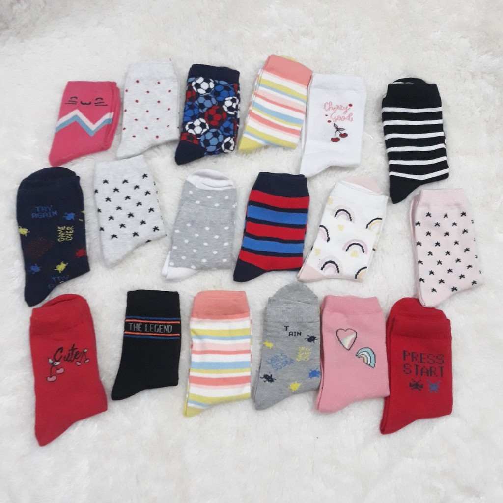 Kaos Kaki Anak TK & SD Motif Lucu Random | Bisa untuk Laki-Laki & Perempuan | Nyaman & Lembut