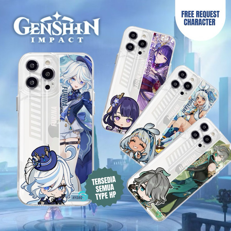 CASE PREMIUM GENSHIN IMPACT HIGH QUALITY CASING SOFT JELLY CLEAR BENING IPHONE XR SE 11 12 13 14 PRO