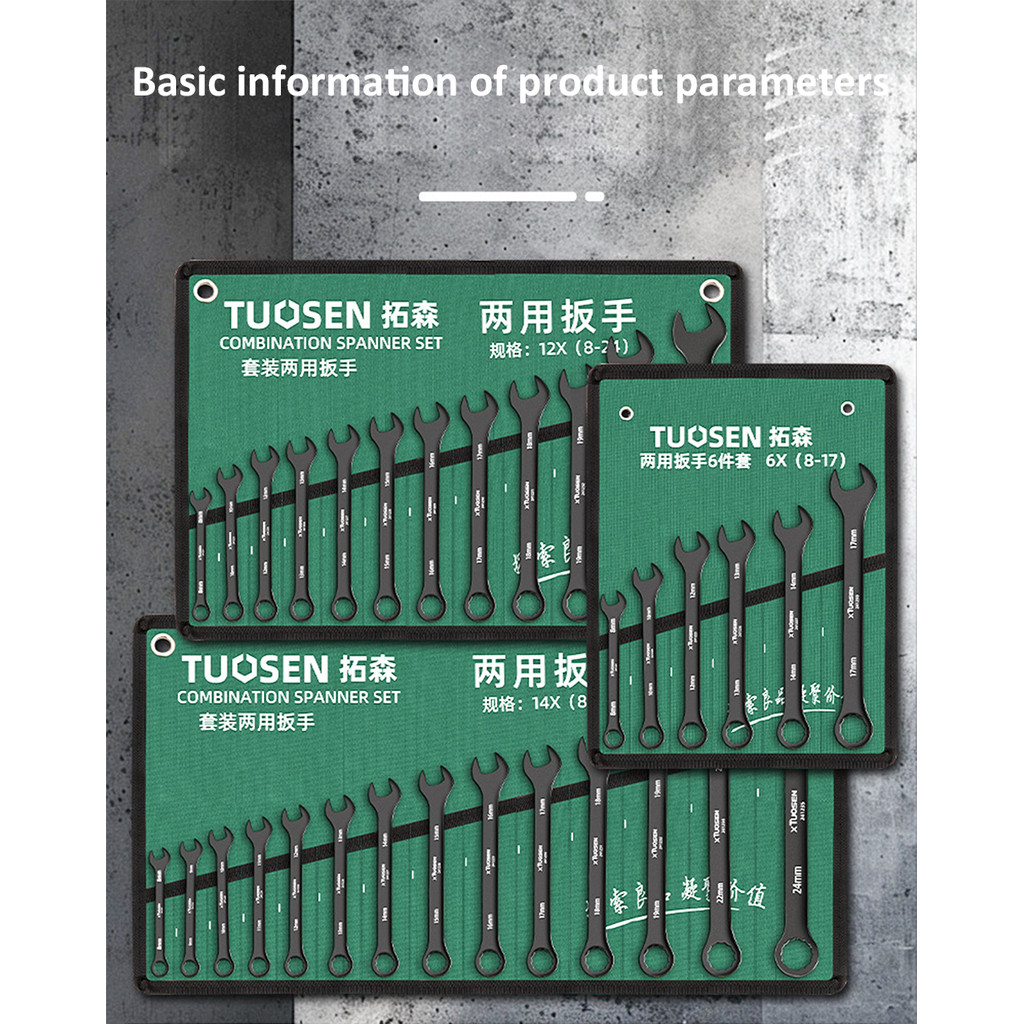 Open End Wren Set Ratet Wrenes Universal Spanners with Bag Dual-purpose Wren Kit for Bicycle Motorcy