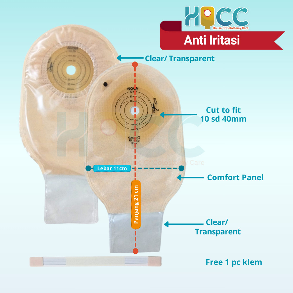 Colostomy Bag Infant Bayi / Kantong Kolostomi Bayi / Dansac Bayi Nova - Lembut di Kulit