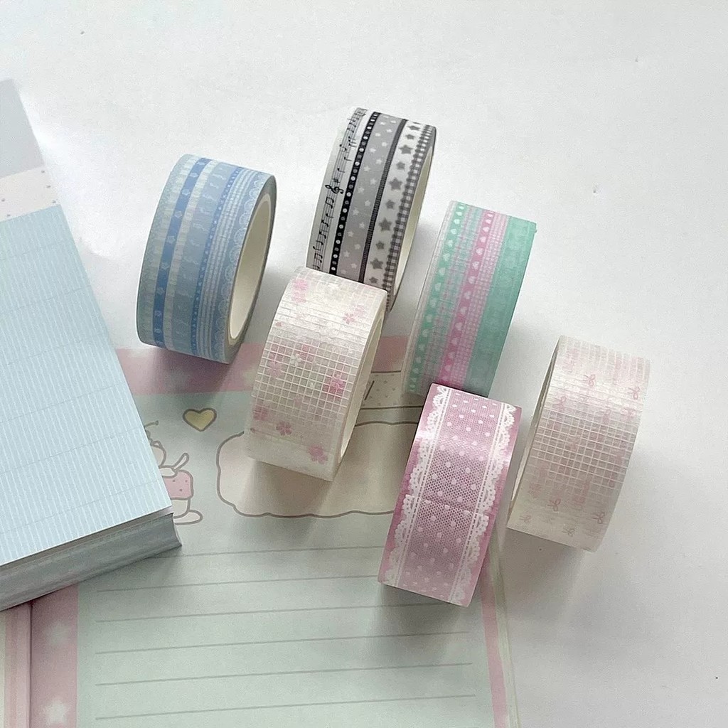 MINKYS Cute 3M Lace Decorative Masking Washi Tape Scrapbook Journal Y Tape Soool Stationery